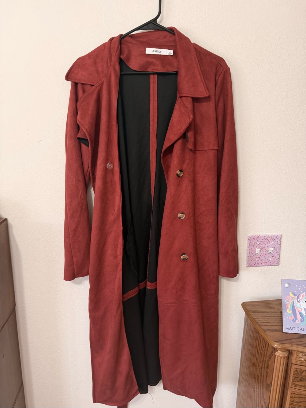 JustFab full length coat size L NWOT - Picture 7 of 10